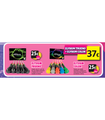 Oferta Pack 2 Cohetes: Elysium trueno y Elysium color