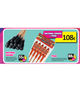Oferta cohetes: Titan y nacional grande
